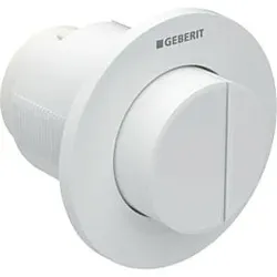 Geberit WC-Steuerung Typ 01 116044111 pneumatisch, Kunststoff, 2-Mengen-Spülung, vorragend, weiß-alpin