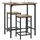 SoBuy Bartisch Set 3-teilig 80 x 50 x 87 cm Braun