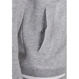 URBAN CLASSICS Ladies Organic Inset College Sweat Jacket (TB3776-01219-0037) grey/white