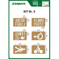 A.m.p.e.r.e A.M.P.E.R.E. Schablonenset Schablonen KIT Buchstaben und Symbole