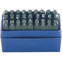 Schlagbuchstabensatz 329 27-tlg.Großbuchstaben A-Z Schrift-H.2mm in Ku.-Box