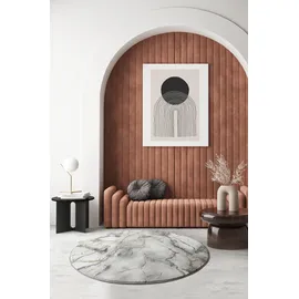 OTTO home Teppich OTTO HOME "Juliet" Gr. 9, gold, H:12mm Ø:160cm, Kunstfaser, Teppiche, Teppich, modernes Marmor-Design, Kurzflor, pflegeleicht, weich