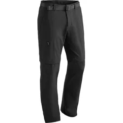 Funktionshose MAIER SPORTS "Tajo", Herren, Gr. 33, Kurzgrößen, schwarz, 90% Polyamid, 10% Elasthan, Hosen, Herren Wanderhose, zipp-off Outdoor-Hose, 4 Taschen, Regular Fit
