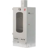 Ita Räucherofen 7012 - Premium Räucherschrank mit 3 Etagen - Legierter Stahl, mit Sichtfenster & Kaminabzug - Silber