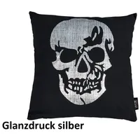 Done.® the orange difference Sofakissen Kissenbezug+Füllkissen Stone Totenkopf Strasssteine