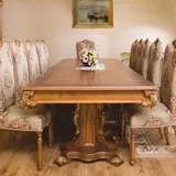 Casa Padrino Luxus Barock Esstisch Braun / Gold 310 cm - Barock Esszimmer Möbel - Braun/Gold