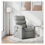 vidaXL Massagesessel 92 x 99,5 x 92 cm Hellgrau mit Fernbedienung