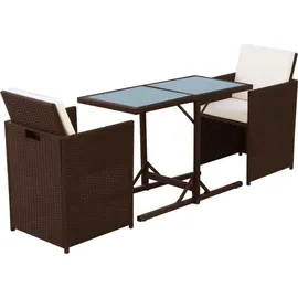 vidaXL Bistroset 3-tlg. braun