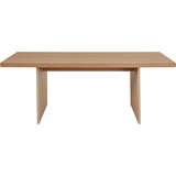 LeGer Home by Lena Gercke Esstisch »LeGer«, aus Eiche furniert, Gestell mit geraden Wangen, beige