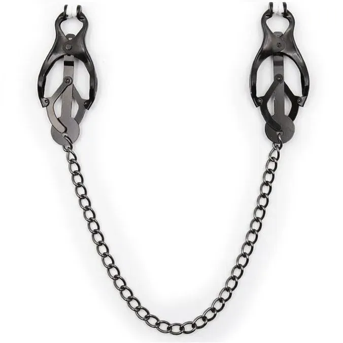 OHMAMA FETISH - OHMAMA FETISH  Japanische Nippelklammern mit schwarzer Kette NIPPELKlammern MIT SCHWARZER KETTE