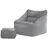 I.C.O.N. icon Sitzsack Grau, Kunststoff, 1-Sitzer, 100x80x88 cm, Hergestellt in Deutschland, Wohnzimmer Hocker Sitzsäcke, XXL Sitzsäcke