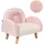 Beliani Kindersessel Regenbogen Ombo Bouclé 0 x 0 cm Holz rosa