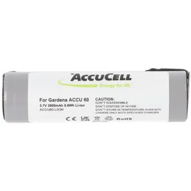 AccuCell Li-ion Akku 18650 passend für Bosch Ciso 3.7V, 65x18,55mm, mit 2,8mm und 4,8m Steckkontakten