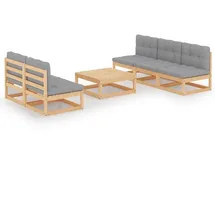 vidaXL Garten-Lounge-Set 6-tlg. grau