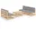 vidaXL Garten-Lounge-Set 6-tlg. grau