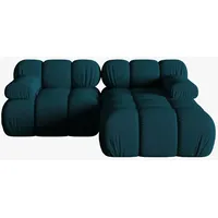Micadoni Ecksofa Bellis, modular 3-Sitzer blau