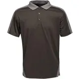 Regatta Coolweave Poloshirt, Schwarz/Sealgr, L
