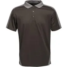 Regatta Coolweave Poloshirt, Schwarz/Sealgr, L