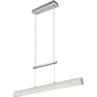 Reality Leuchten LED Pendelleuchte PAROS, mehrere Helligkeitsstufen, LED fest integriert, Warmweiß, über Wandschalter dimmbar, höhenverstellbar, up and down Beleuchtung grau