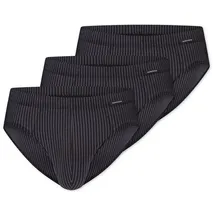 SCHIESSER Pure Micro Mini Slip gestreift schwarz M 3er Pack