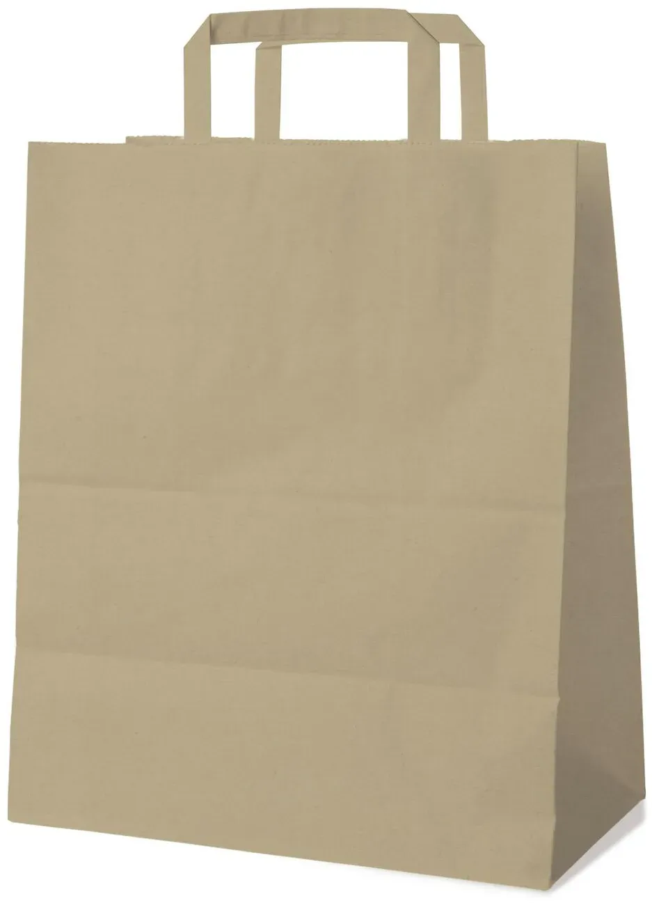 Papiertragetaschen 39 x 32 x 16 cm mit EAN-Code braun, 250 Stk.