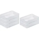 Proregal Transparenter Eurobehälter BasicLine 7 x 20 x 30 cm 5-tlg. transparent