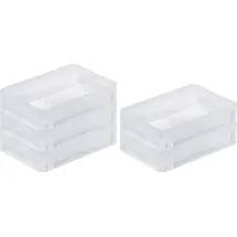 Proregal Transparenter Eurobehälter BasicLine 7 x 20 x 30 cm 5-tlg. transparent