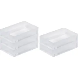 Proregal Transparenter Eurobehälter BasicLine 7 x 20 x 30 cm 5-tlg. transparent