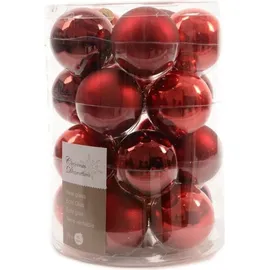 Kaemingk Glas Rot Glaskugeln Weihnachtskugeln Christbaumkugeln Baumschmuck 20 TLG