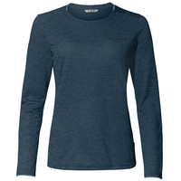 Vaude Damen Essential Ls T-Shirt, Dark Sea Uni, 34