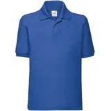 Fruit of the Loom KIDS 65/35 POLO - Unisex Poloshirt für Kunder in versch. Farben und Größen, royal, 152