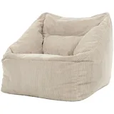I.C.O.N. icon Sitzsack Sessel Bean Bag Natalia, Beige, Cord XXL Sitzsäcke