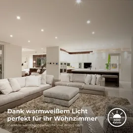 B.K.Licht Einbaustrahler 6er Set IP65 schwarz
