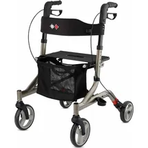 Bischoff & Bischoff Capero Leichtgewichtrollator faltbar mit Rückengurt Platin