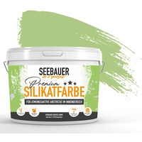 SEEBAUER diy® Silikatfarbe Grün für Innen (No. 734 Spring Feeling 2,5 Liter) Mineralfarbe Grüntöne hohe Deckkraft