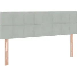 vidaXL Aufbewahrungsbett mit Matratze Hellgrau 140 x 200 cm Samt vidaXL