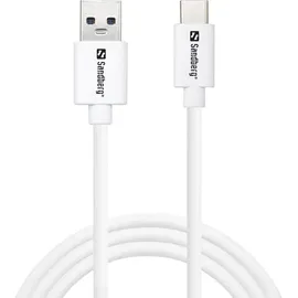Sandberg USB-C auf USB-A 1 m Weiß