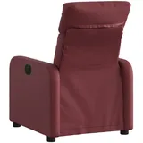 vidaXL Relaxsessel Weinrot Kunstleder 50 x 76,5 x 0 cm Rot mit Liegeposition