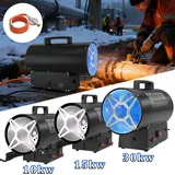 XINZI Gasheizgebläse 10kW, Gas Heizgerät für Werkstätten, Industrieanlagen & Maschinenwartung, mit Druckregler & Überhitzungsschutz