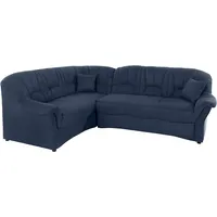 DOMO collection Ecksofa »Bahia, zeitlos und elegant, bequeme Armlehnen, L-Form«, wahlweise mit Bettfunktion blau