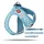 Curli Vest Geschirr Skyblue-circles M