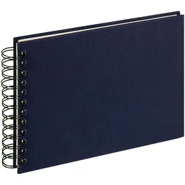 WALTHER+ DESIGN walther design Fotoalbum dunkelblau 23X17 cm Spiralalbum Cloth SA-509-U