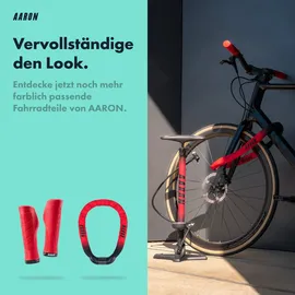Aaron Sport One Luftpumpe Fahrrad-Stand-Pumpe für alle Ventile mit Manometer rot