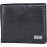 The Skandinavian Brand Herren Lederbörse Quer Black : Schwarz