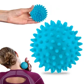 Neo-Sport Igelball Massageball Faszienball Noppenball Selbstmassage Ball Mit Noppen Massage 7,5 cm Hart Wasserdicht Pflegeleicht Verformungsbeständig Füße Rücken Nacken Stressabbau Entspannung Blau