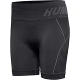 hummel hmlTE Christel Seamless Shorts Damen black/asphalt melange XS