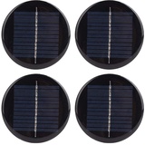 4-teiliges Solarzellenpanel, rundes Solarbatteriepanel mit 6 V und 80 mm Durchmesser, tragbares, stabiles, effizientes, polykristallines Silizium-Solarpanel