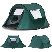 TUKAILAI Pop Up Zelt 2-3 Menschen Camping Zelt Wasserdichtes automatisches Zelt 4-Saison Pop-Up Zelt für Camping Wandern Reisen Strand 245x145x100cm(Grün)