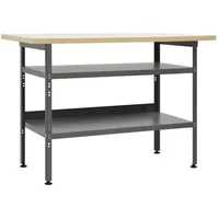 vidaXL Werkbank Grau 120×60×85 cm Stahl