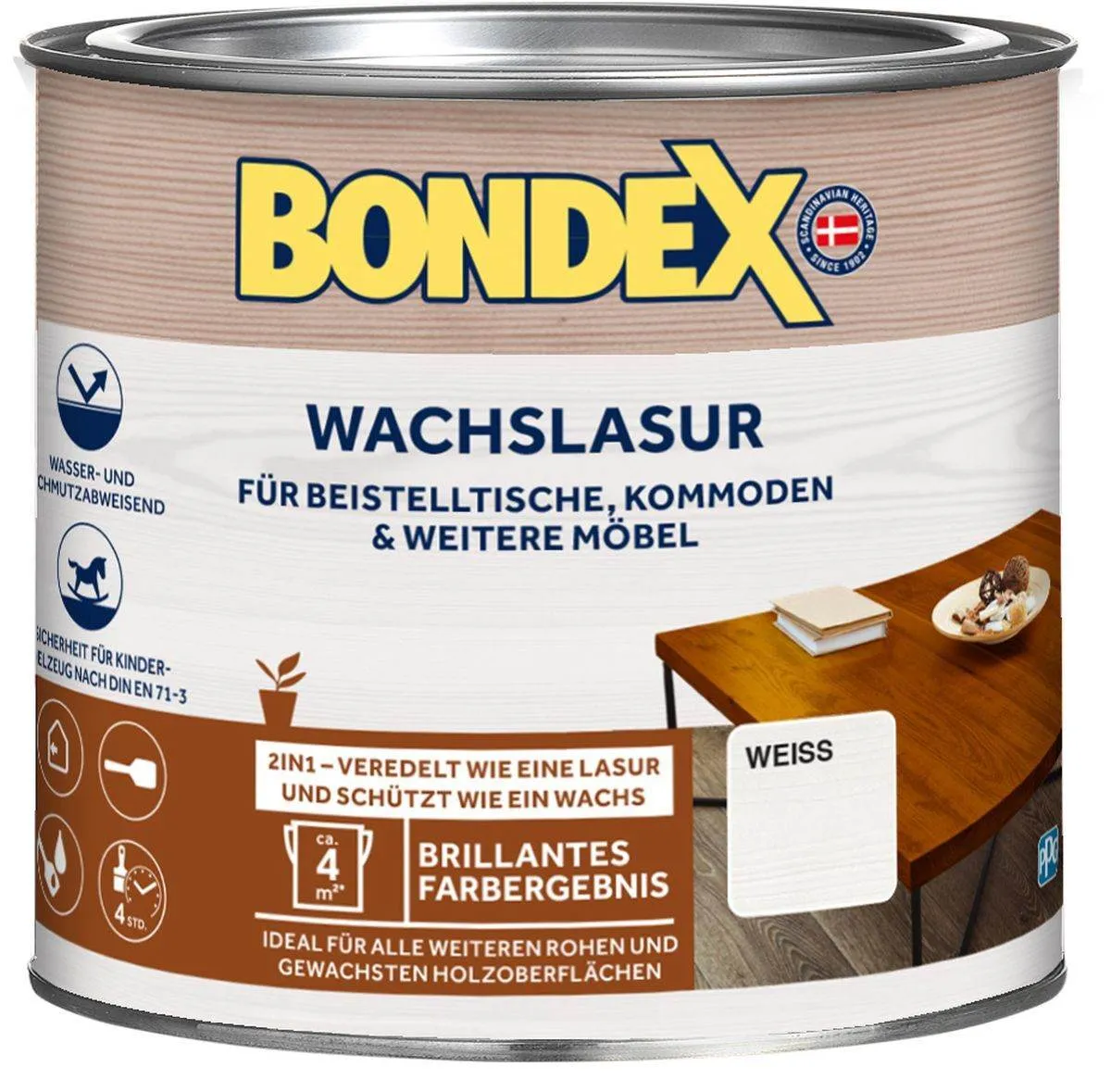BONDEX Wachslasur, 0,25-0,75 l, Holzlasur, Holzveredelung, Holzpflege
